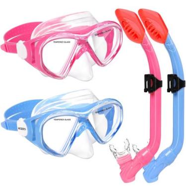 Imagem de Conjunto de snorkel ACQCES Children Dry Top, de 5 a 15 anos, com másca