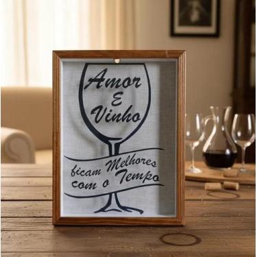 Imagem de Porta Rolhas Tampinhas Quadro Decorativo Impressão direto no vidro 20x