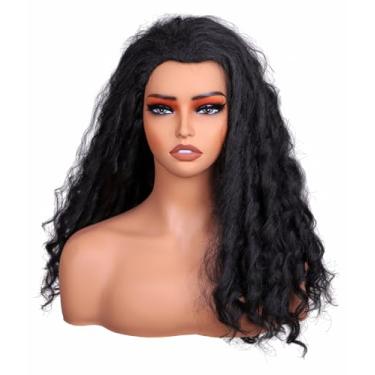 Imagem de FantaLook Peruca longa encaracolada preta cosplay feminina fantasia de Halloween