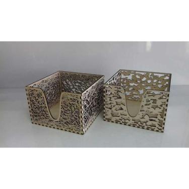 Imagem de Porta-Guardanapo MDF Vazado Luxo Organizador Mesa Posta Opção de Envio