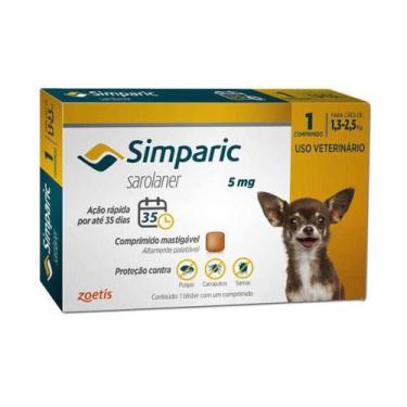 Imagem de Antipulgas Zoetis Simparic Cães de 1,3 á 2,5kg 1 Comprimido