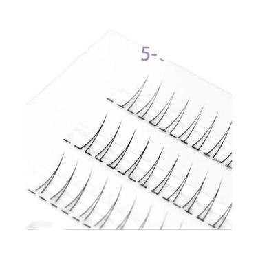 Imagem de Cílios Postiços Naturais Castanhos 8-12mm, Cílios Em Cacho Para Maquia