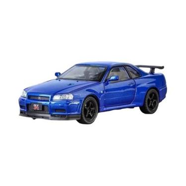 Imagem de Modelo De Carro De Corrida Em Metal Fundido Nissan GTR R34 Skyline 1:3