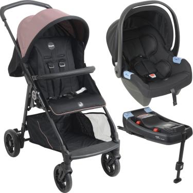 Imagem de Carrinho com Bebe Conforto e Base ISOFIX Burigotto Lui 22 Rose