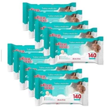 Imagem de kit Toalhas Umedecidas lenço Meu Nenê festa cha revelação cha de bebe 