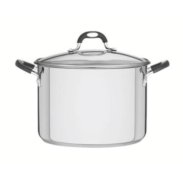 Imagem de Caldeirão Tramontina Astro Silicone Em Aço Inox Com Fundo Triplo Com Tampa De Vidro 28...