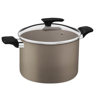 Imagem de Caldeirão Tramontina Milazzo Em Alumínio Revestimento Em Starflon Max Amêndoa 26cm 9,6l 28574426