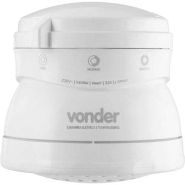 Imagem de Ducha 3 Temperaturas, 5.400 W, 220 V~, Branca, Vonder 220 V~