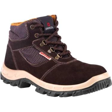 Imagem de Botina de Couro Nobuck, com Cadarço, 40, Biqueira de Polipropileno e S