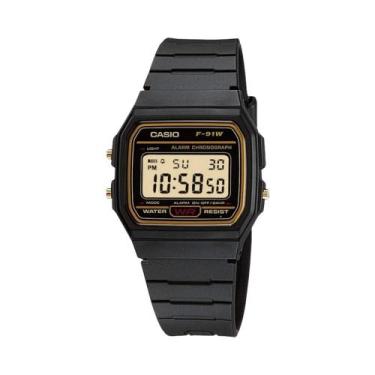 Imagem de Relógio Casio Masculino Digital Vintage F-91WG-9QDF-SC, Preto