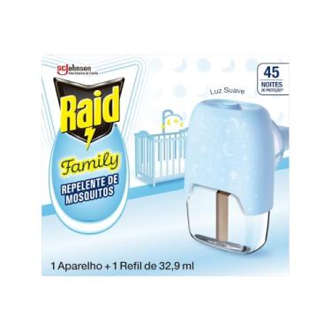 Imagem de Raid Repelente Eletrico Líquido Family, 45 Noites, 1 Aparelho e 1 Refil de 32,9ml
