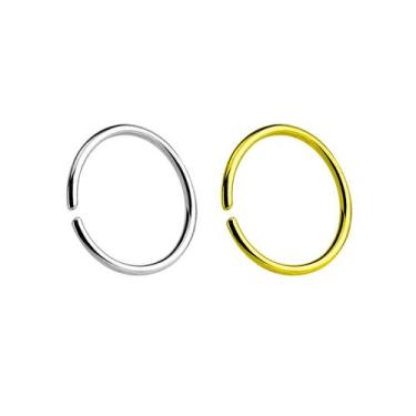 Imagem de Piercing Argola Nostril Titânio G23Gold CorDouradoTamanho6mm P - Pierc