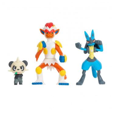 Imagem de Pokemon Battle Figure 3 Pack – Pancham, Lucario e Infernape
