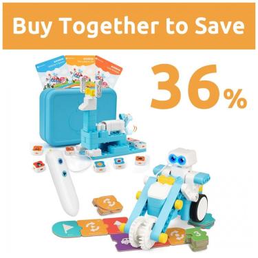 Imagem de Kit Robôs de Programação STEM WhalesBot A3 e B3 Pro com Blocos Magnéticos e Caneta de Código para Crianças a partir de 3 anos