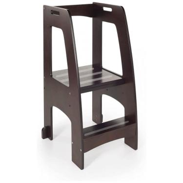 Imagem de Banqueta Torre de Aprendizagem Guidecraft Tower Step-Up Espresso Madeira com Plataforma Ajustável