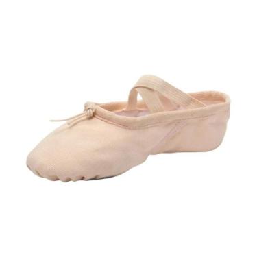 Imagem de Sapatilhas De Balé Para Meninas E Crianças, Sapatos De Dança Em Lona C