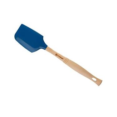 Imagem de ESPÁTULA GRANDE LE CREUSET VÊNUS PRO COM CABO DE MADEIRA EM SILICONE AZUL MARSEILLE 93007604310000