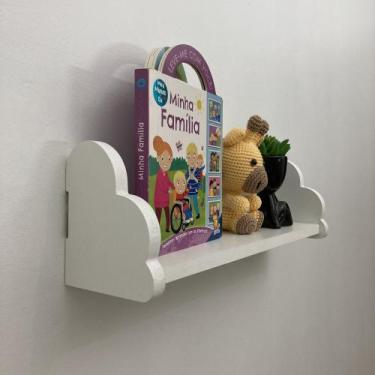 Imagem de Prateleira nuvem colorida quarto decoração infantil 45cm - Decorideia,