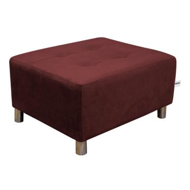 Imagem de Puff Para Sala Quadrado Decorativo Nero Vinho Marinho