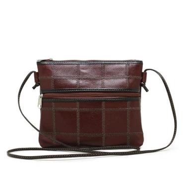 Imagem de Bolsa Feminina a Tiracolo de Retalhos Patchwork - Relicário, Marsala