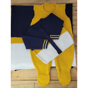 Imagem de Kit Saida Maternidade Tricot Super Luxo London - Dublin Modas