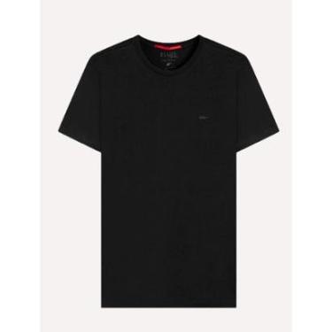 Imagem de Camiseta Ellus Masculina Pima Cotton Signature Preta-Masculino