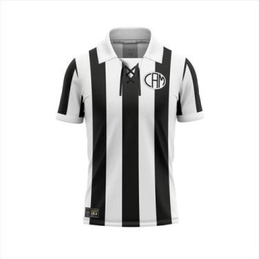Imagem de Camisa Retrô Atletico Mineiro 1914 - Retro Mania, Preto, Branco, M