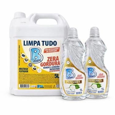 Imagem de Kit Limpeza Profissional 1 Flotador multiuso 5L e 2 Limpadores Perfuma