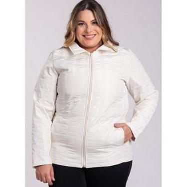 Imagem de Jaqueta Feminina Plus Size Matelasse Dublado Fechamento Zíper - Serena-Feminino