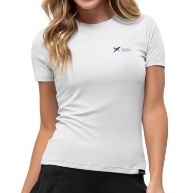 Imagem de Camiseta Drop Shot Baby Look Logo Branco-Feminino