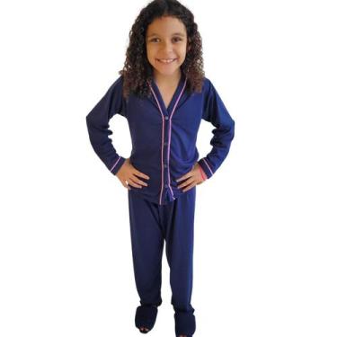 Imagem de Pijama Infantil de Frio Aberto Com Botões Conjunto Longo - PIJAMAS VIÇ