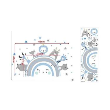 Imagem de Adesivos De Parede Para Quarto Infantil Animais De Desenho Animado Arc