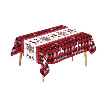 Imagem de Toalha De Mesa Xadrez Buffalo Para Decoração De Natal E Ano Novo 2025 
