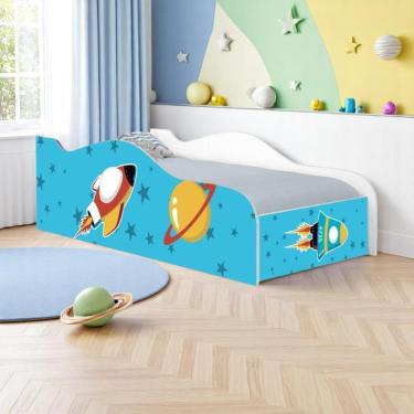 Imagem de Cama Solteiro Glow Foguete Espacial Solteiro Com Colchão