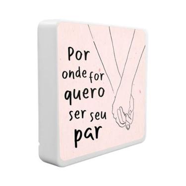 Imagem de Luminária Box Slim por Onde For USB TPC Bivolt com Luz Difusa em Fita LED 5W para Parede