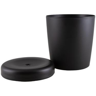 Imagem de Banco Decorativo Multiuso Cilíndrico Preto Basic Tramontina, Preto