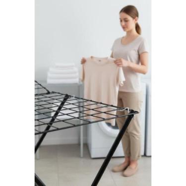 Imagem de Varal Chão Dobrável Aço 79cm Carga 10kg Secagem Rápida - Congratulatio