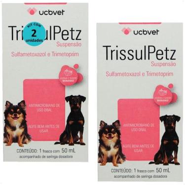 Imagem de Trissulpetz suspensão com 50ml para cães ucbvet kit com 2