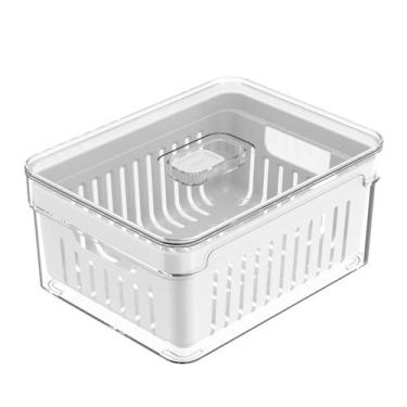 Imagem de Organizador De Geladeira Com Cesto 2,2 Litros Clear Fresh Para Cozinha