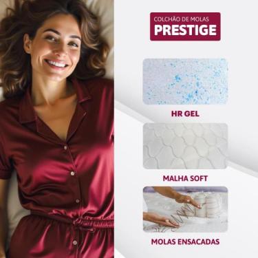 Imagem de Colchão Solteiro King de Molas Ensacadas Orthocrin Prestige 96x203x32 