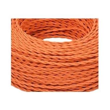 Imagem de Cabo De Tecido Trançado Vintage 2 Fios 0.75mm Fio Elétrico De Cobre 5m