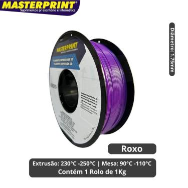 Imagem de Filamento 3D - ABS Premium Roxo Rolo 1KG (1.75mm)