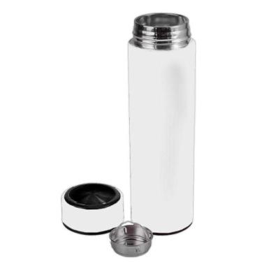 Imagem de Garrafa Térmica Inox 500ml Quente Frio Tampa Branco Nº7 - SMART TECH