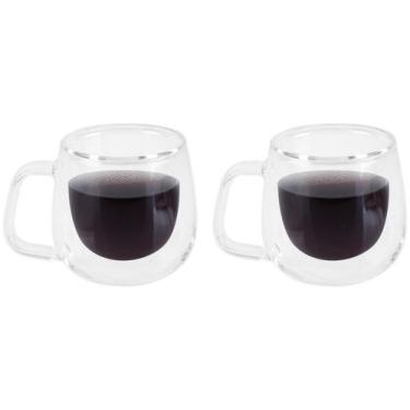 Imagem de Jogo de Xícaras de Chá e Capuccino 200ml Tramontina Vidro Duplo 647604