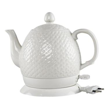 Imagem de Chaleira Elétrica de Porcelana Elegance 1,5L, Branca, 127v - Tuut, 110