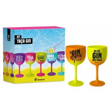 Imagem de Conjunto Taças de Gin 580 ml Com 2 Unidades Degradê O Gin Não Pode Ter