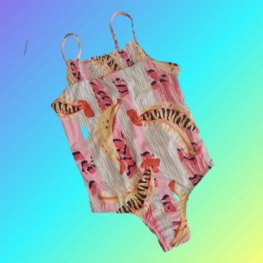Imagem de Maiô Infantil Estampado - Sol e Água, Estampado, Rosa, 06