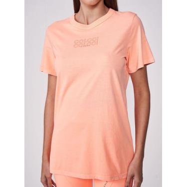 Imagem de Camiseta comfort com logo colcci, Bege taupe, P