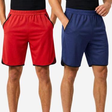 Imagem de Kit 2 Bermudas Masculinas Shorts Esportivo com Bolsos Laterais Leve Co