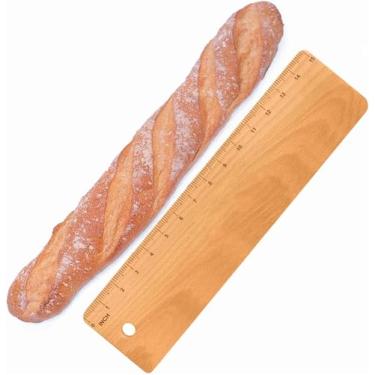 Imagem de Casca de transferência de baguete, tábua de virar para assar pão de baguete francesa, pães e ciabatta, mantém a massa em forma, feita com madeira de faia premium de grau alimentício